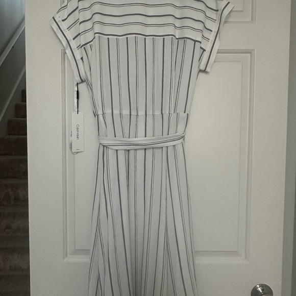 Calvin Klein White Striped Dress - Picture 2 of 5